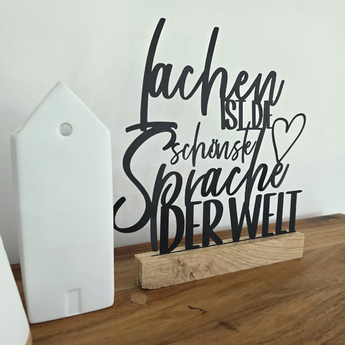 SVG Laserdatei Klötzchenschrift Klötzchen "Lachen ist die schönste Sprache der Welt" SVG Datei – Bild 8