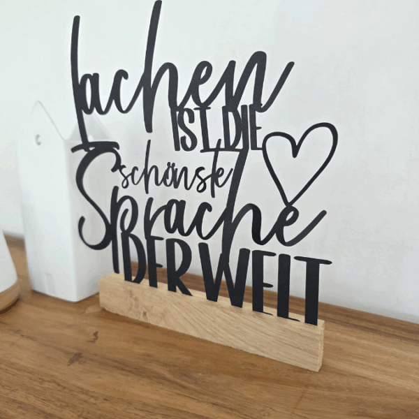 SVG Laserdatei Klötzchenschrift Klötzchen "Lachen ist die schönste Sprache der Welt" SVG Datei – Bild 9