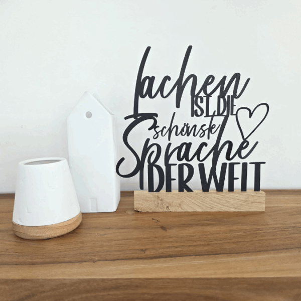 SVG Laserdatei Klötzchenschrift Klötzchen "Lachen ist die schönste Sprache der Welt" SVG Datei – Bild 10