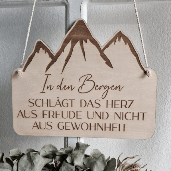SVG Datei 4 Designs Schilder Berge Wanderlust Holzscheiben Bergverliebt Bergliebe Laserdatei – Bild 8