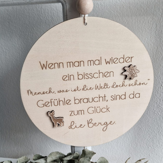 SVG Datei 4 Designs Schilder Berge Wanderlust Holzscheiben Bergverliebt Bergliebe Laserdatei – Bild 9