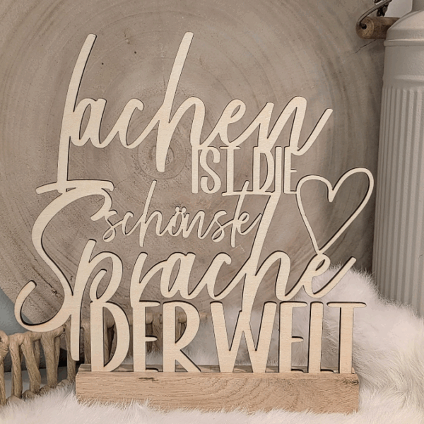 SVG Laserdatei Klötzchenschrift Klötzchen "Lachen ist die schönste Sprache der Welt" SVG Datei – Bild 11