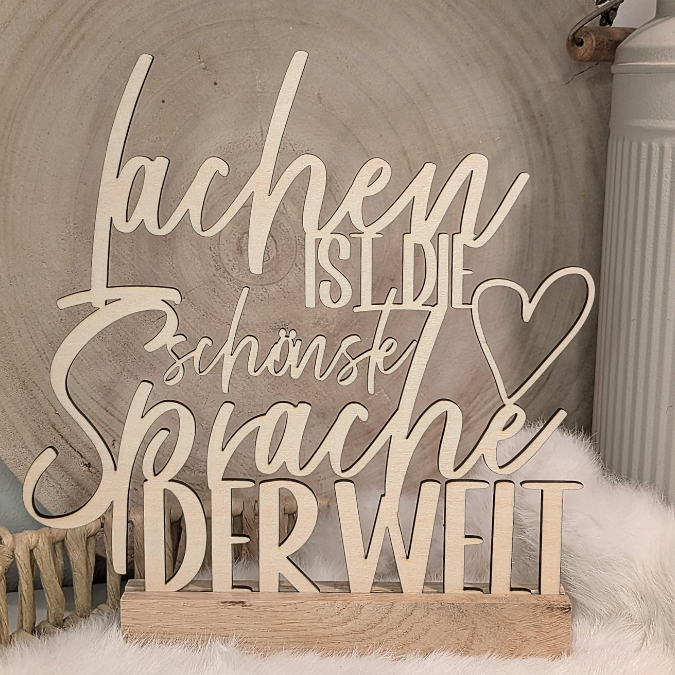 SVG Laserdatei Klötzchenschrift Klötzchen "Lachen ist die schönste Sprache der Welt" SVG Datei – Bild 11