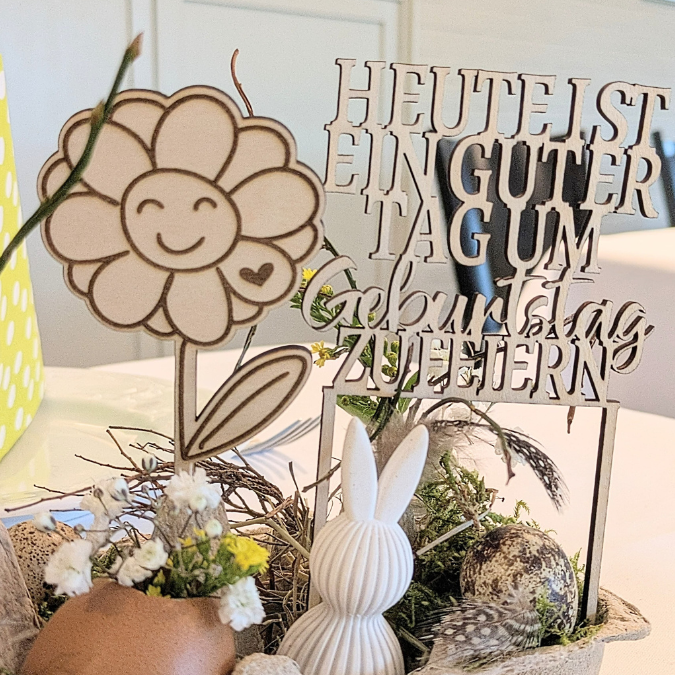 SVG Laserdatei Caketopper Geburtstag Gute Laune Mix Positive Good vibes inklusive Zahlen Kuchenstecker Pflanzenstecker SVG Datei – Bild 12