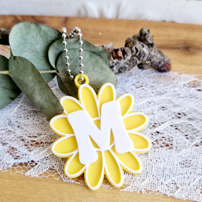 3D Druck Datei STL Freundin Schlüsselanhänger inkl Blanko Blumen Blume A-Z Alphabet Namen Freundschaft 3D-Druck Datei Blümchen für Bambu Studio – Bild 12