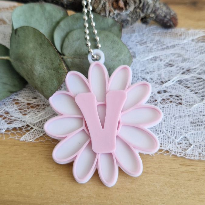 3D Druck Datei STL Freundin Schlüsselanhänger inkl Blanko Blumen Blume A-Z Alphabet Namen Freundschaft 3D-Druck Datei Blümchen für Bambu Studio – Bild 4