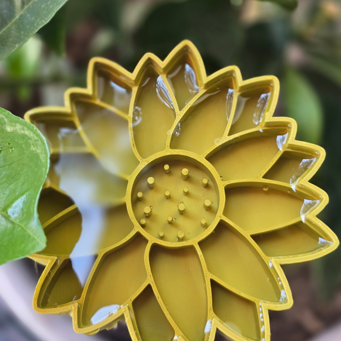 STL 3D Druck Datei Insektentränke Blume in 2 Größen jeweils für 8mm und 10mm Stäbe Bienentränke Schmetterlingtränke Garten Beet Blumentopf 3D-Druck Datei – Bild 11