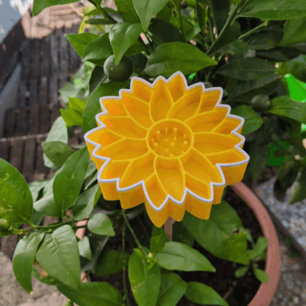 STL 3D Druck Datei Insektentränke Blume in 2 Größen jeweils für 8mm und 10mm Stäbe Bienentränke Schmetterlingtränke Garten Beet Blumentopf 3D-Druck Datei – Bild 11