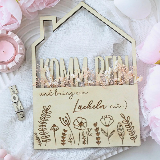 6 Designs Häuser zum füllen mit Blumen oder Geld Zuhause Heimat Home Freundschaft Deko Danke SVG Laserdatei Lasercut – Bild 22