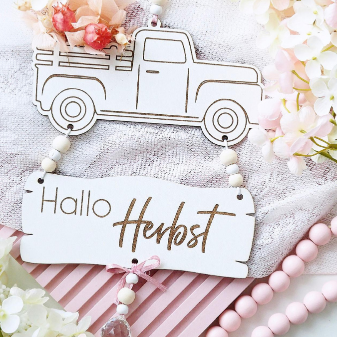 SVG Datei Herbst Truck Herbstdeko Türdeko Wanddeko Kürbisse Laserdatei Herbstzauber Herbstliebe Herbstvibes – Bild 6