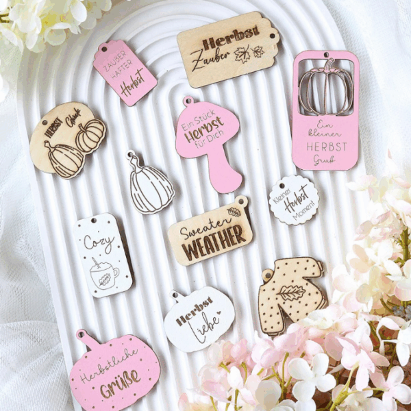 SVG Laserdatei Geschenkanhänger Herbst Kürbis Pilz Sweater weather Etiketten Tags SVG-Datei – Bild 7