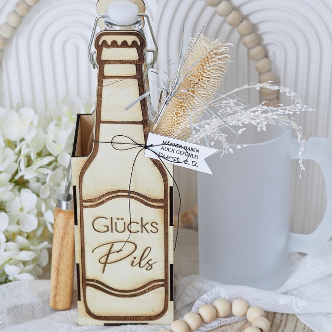SVG Laserdatei 3 mm & 4mm Geschenkbox für Bier Bierflasche Flaschenbox Geschenkidee Männer Bier SVG Datei – Bild 9
