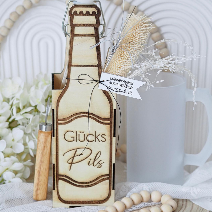 SVG Laserdatei 3 mm & 4mm Geschenkbox für Bier Bierflasche Flaschenbox Geschenkidee Männer Bier SVG Datei – Bild 7