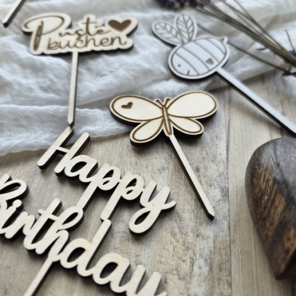 SVG Laserdatei Caketopper Geburtstag Gute Laune Mix Positive Good vibes inklusive Zahlen Kuchenstecker Pflanzenstecker SVG Datei – Bild 14