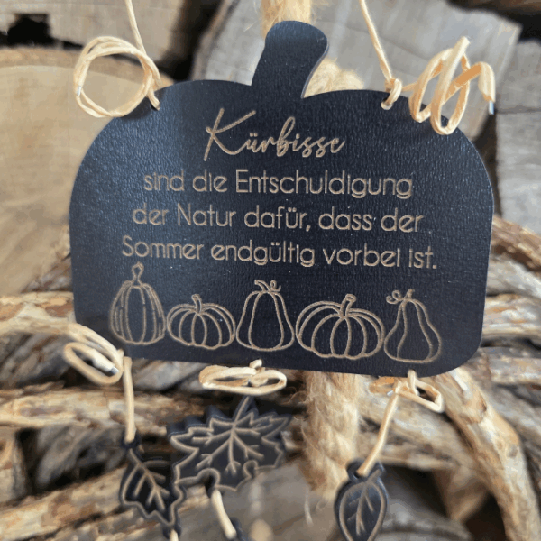 SVG Datei Herbst Deko Türdeko Wanddeko Kürbisse ink Anhänger Blätter Laserdatei Herbstzauber Herbstliebe Herbstvibes – Bild 3