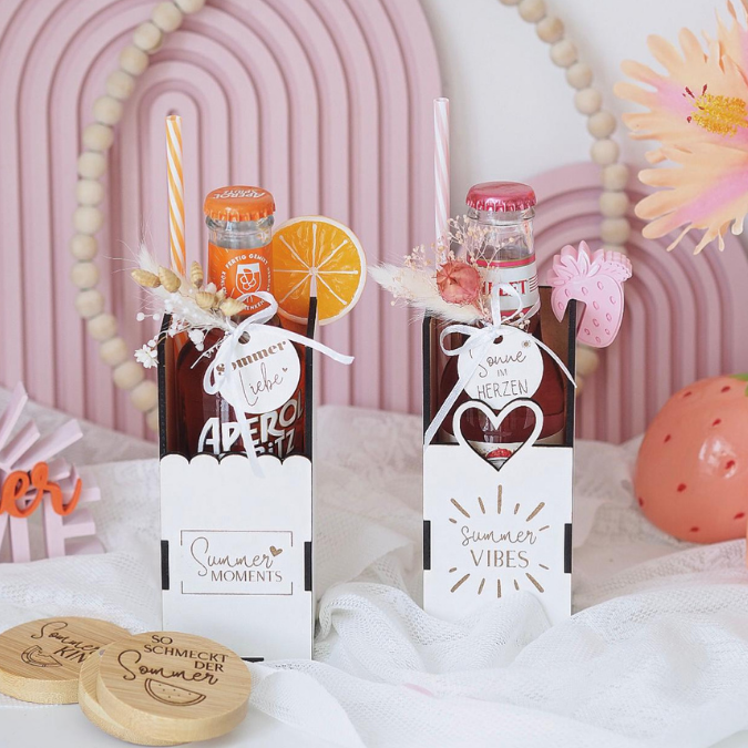 SVG Laserdatei 3 mm & 4mm Geschenkbox für kleine Lillet Aperol Flaschen Flaschenbox Summermoments Little Things Spritztour SVG Datei – Bild 21