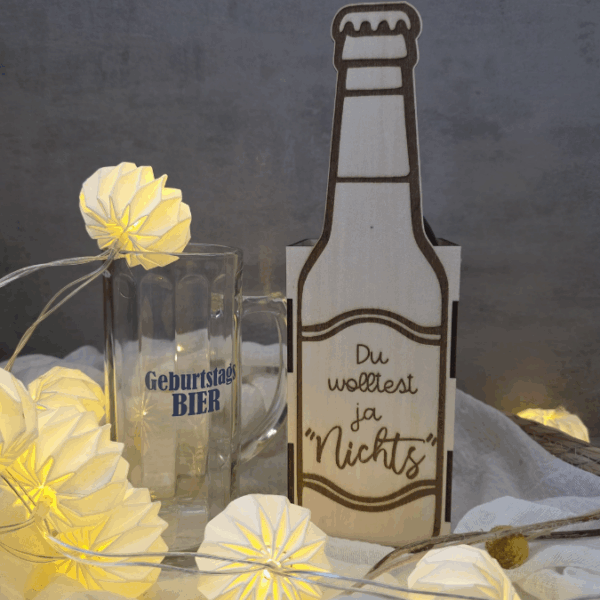 SVG Laserdatei 3 mm & 4mm Geschenkbox für Bier Bierflasche Flaschenbox Geschenkidee Männer Bier SVG Datei – Bild 6