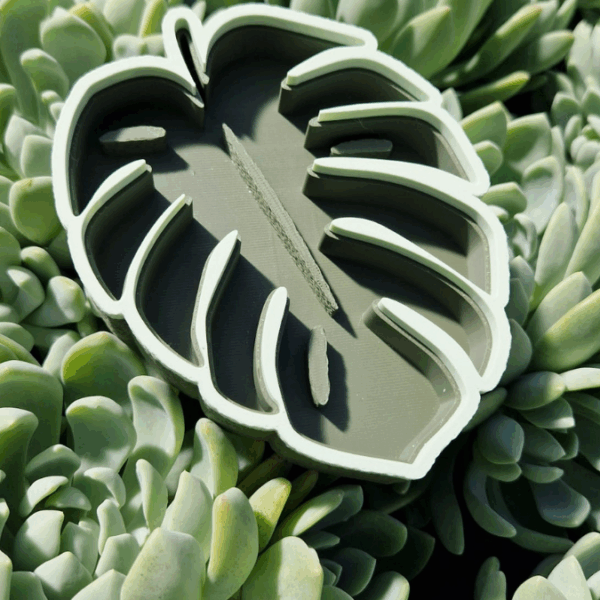 STL 3D Druck Datei Insektentränke Monstera Blatt für 8mm & 10mm Stäbe Bienentränke Schmetterlingtränke Garten Blumentopf Bambu Sommer – Bild 15