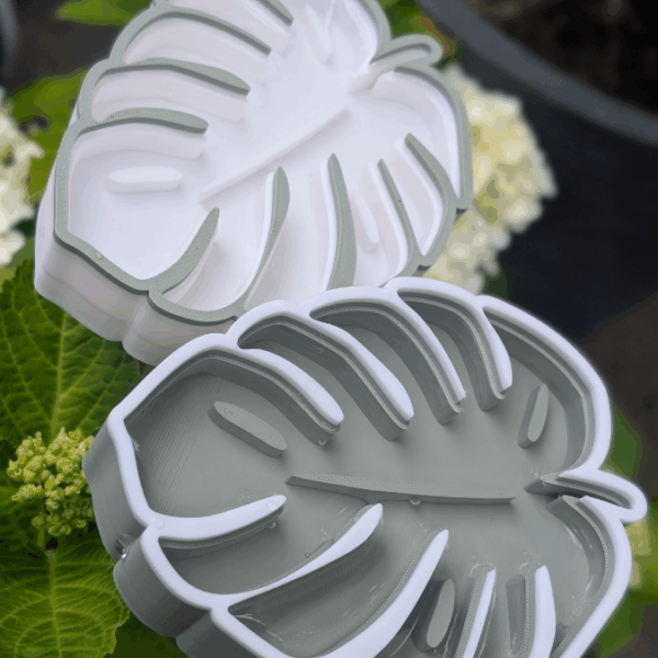 STL 3D Druck Datei Insektentränke Monstera Blatt für 8mm & 10mm Stäbe Bienentränke Schmetterlingtränke Garten Blumentopf Bambu Sommer – Bild 12