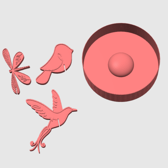 3D Druck Datei STL für 8mm und 10mm Stäbe Vogeltränke Insektentränke inkl 3 Stecker 3D-Druck Datei Libelle Stecker – Bild 2