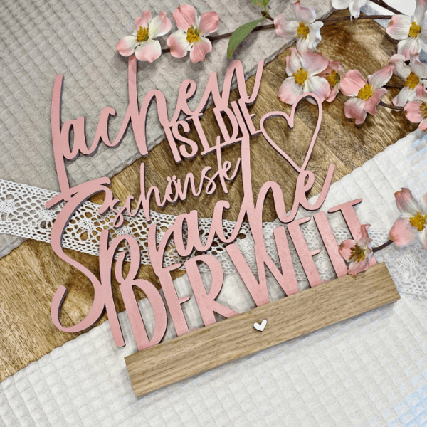 SVG Laserdatei Klötzchenschrift Klötzchen "Lachen ist die schönste Sprache der Welt" SVG Datei – Bild 6