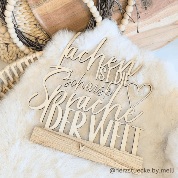 SVG Laserdatei Klötzchenschrift Klötzchen "Lachen ist die schönste Sprache der Welt" SVG Datei – Bild 14