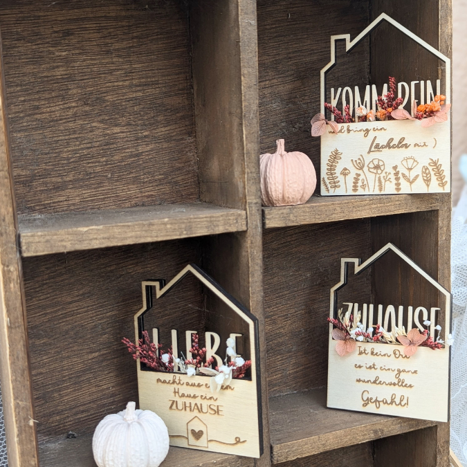 6 Designs Häuser zum füllen mit Blumen oder Geld Zuhause Heimat Home Freundschaft Deko Danke SVG Laserdatei Lasercut – Bild 27