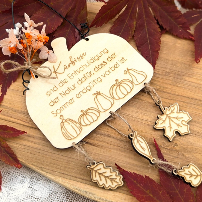 SVG Datei Herbst Deko Türdeko Wanddeko Kürbisse ink Anhänger Blätter Laserdatei Herbstzauber Herbstliebe Herbstvibes – Bild 6