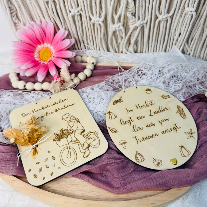 SVG Datei 2 Designs Schilder Holzscheiben Herbst Laserdatei Fahrrad Herbstzauber Herbstliebe Herbstvibes – Bild 6