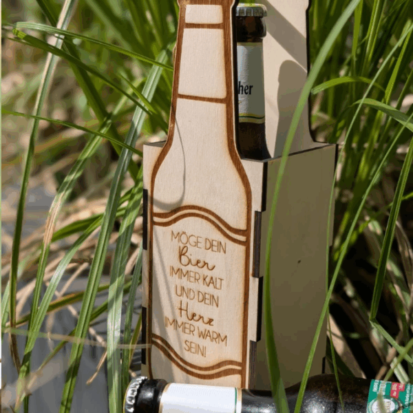 SVG Laserdatei 3 mm & 4mm Geschenkbox für Bier Bierflasche Flaschenbox Geschenkidee Männer Bier SVG Datei – Bild 10