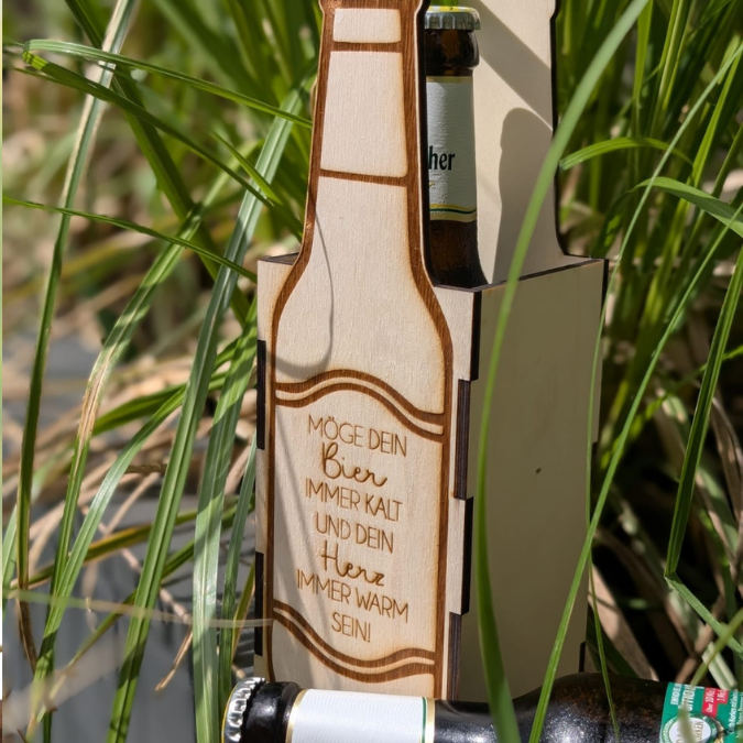 SVG Laserdatei 3 mm & 4mm Geschenkbox für Bier Bierflasche Flaschenbox Geschenkidee Männer Bier SVG Datei – Bild 10