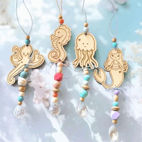 SVG Laserdatei Caketopper Geburtstag Meerjungfrau Mermaid Ocean Meer Muscheln Unterwasserwelt Kuchenstecker Pflanzenstecker SVG Datei – Bild 13