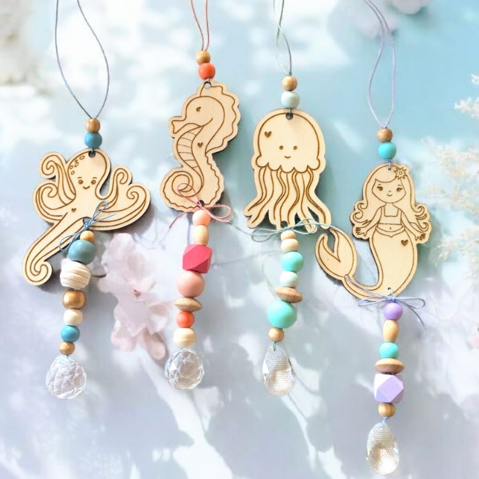 SVG Laserdatei Caketopper Geburtstag Meerjungfrau Mermaid Ocean Meer Muscheln Unterwasserwelt Kuchenstecker Pflanzenstecker SVG Datei – Bild 13