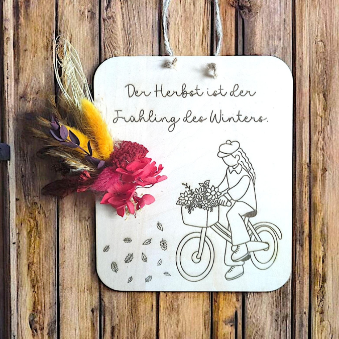 SVG Datei 2 Designs Schilder Holzscheiben Herbst Laserdatei Fahrrad Herbstzauber Herbstliebe Herbstvibes – Bild 7