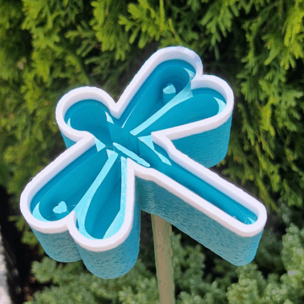 STL 3D Druck Datei Insektentränke Libelle für 8mm & 10mm Stäbe Bienentränke Schmetterlingtränke Garten Blumentopf Bambu Sommer – Bild 15