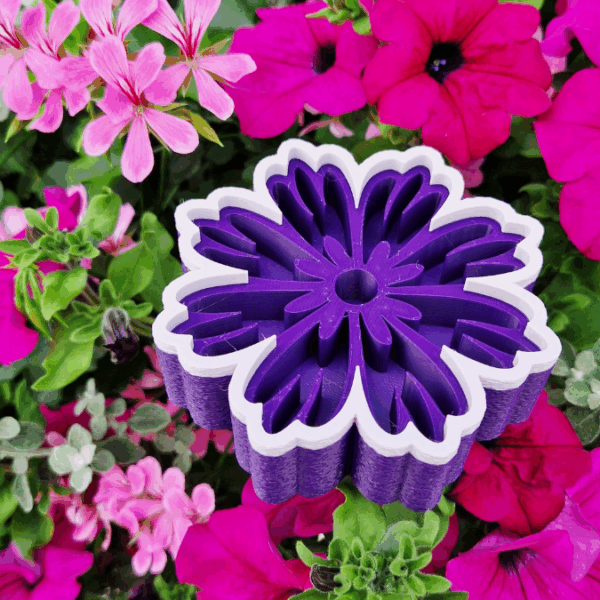 STL 3D Druck Datei Insektentränke Blume Blümchen Blatt für 8mm & 10mm Stäbe Bienentränke Schmetterlingtränke Garten Blumentopf Bambu Sommer – Bild 17