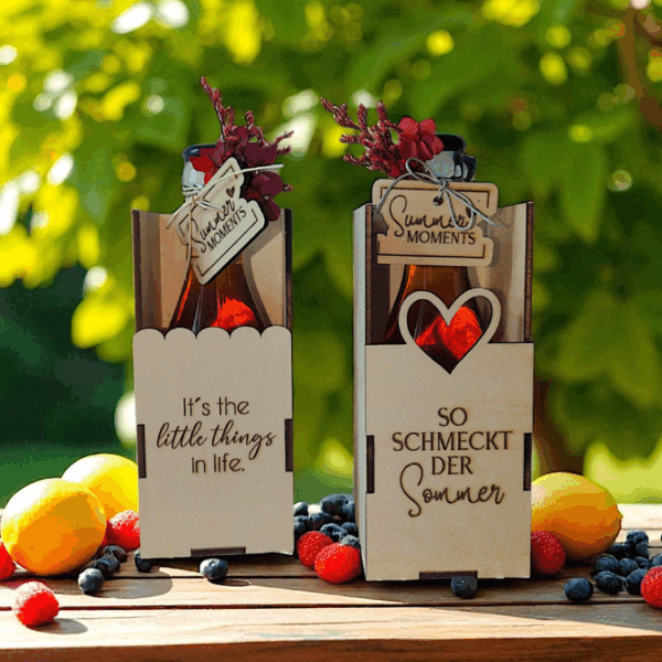 SVG Laserdatei 3 mm & 4mm Geschenkbox für kleine Lillet Aperol Flaschen Flaschenbox Summermoments Little Things Spritztour SVG Datei – Bild 3