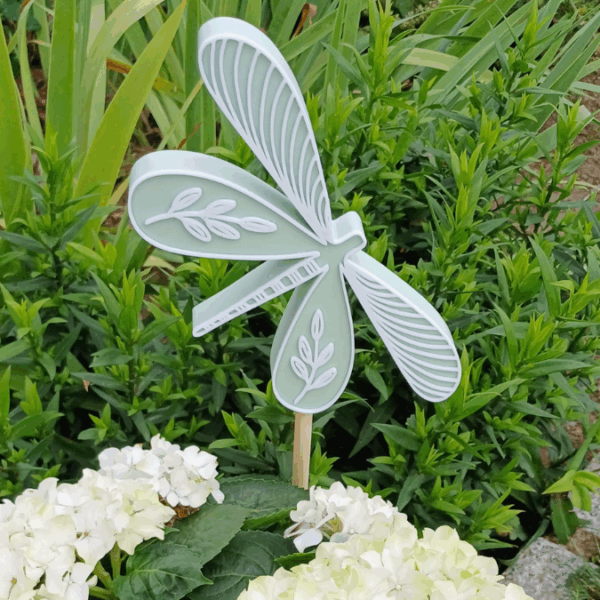 3D Druck Datei STL Stecker Gartenstecker Libelle Schmetterling Pflanzen Homedecor Outdoor Deko Beetstecker Pflanzenstecker für 8mm & 10mm Stäbe