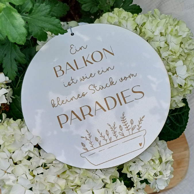 SVG Laserdatei 4er Set Holzscheiben Balkon Balkonien Lieblingsplatz Blumen Gravur SVG Datei – Bild 23
