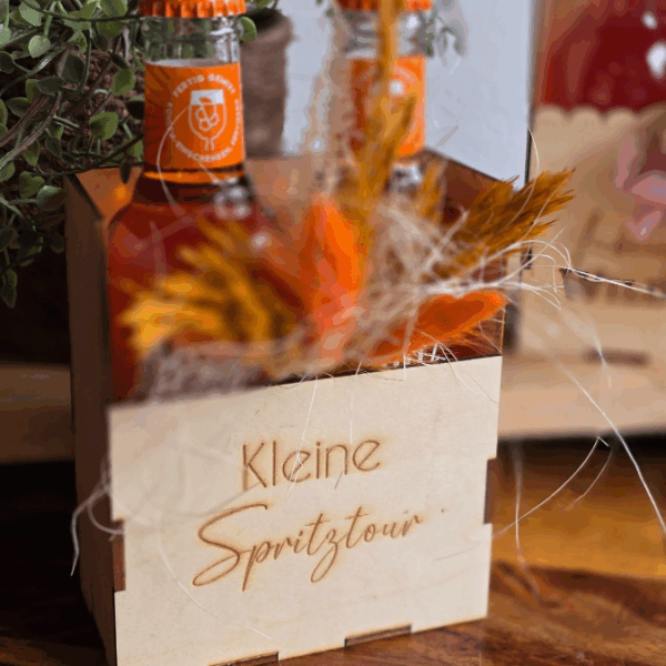 SVG Laserdatei 3 mm & 4mm Geschenkbox für 2 kleine Lillet Aperol Flaschen Flaschenbox Summermoments Little Things Spritztour SVG Datei – Bild 7