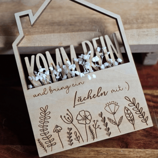 6 Designs Häuser zum füllen mit Blumen oder Geld Zuhause Heimat Home Freundschaft Deko Danke SVG Laserdatei Lasercut – Bild 4