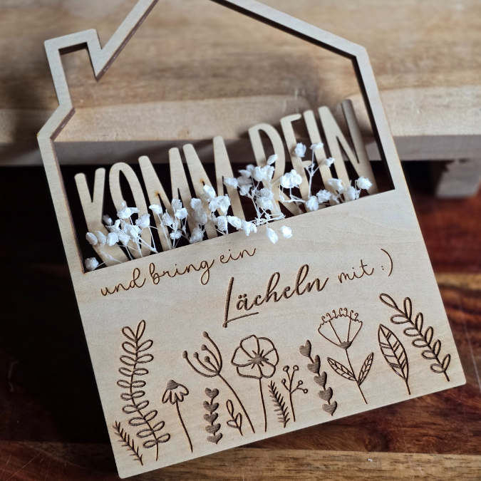 6 Designs Häuser zum füllen mit Blumen oder Geld Zuhause Heimat Home Freundschaft Deko Danke SVG Laserdatei Lasercut – Bild 4