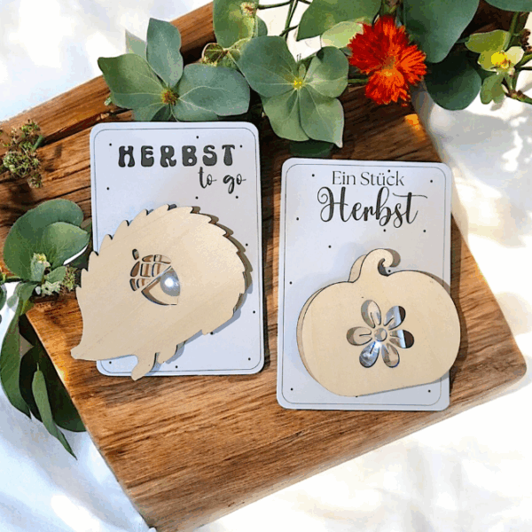 PRINT DRUCKVORLAGE PDF Verpackung Kleinigkeiten Geschenkkarte 2Designs Herbst to go Herbst in der Tüte Tüten Inlay Printable zum ausdrucken – Bild 2