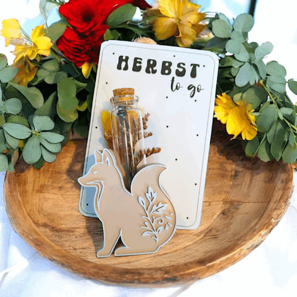 PRINT DRUCKVORLAGE PDF Verpackung Kleinigkeiten Geschenkkarte 2Designs Herbst to go Herbst in der Tüte Tüten Inlay Printable zum ausdrucken – Bild 3