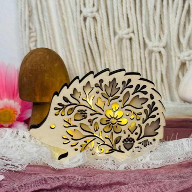 SVG und DXF Laser Herbst Datei Lichtigel Igel für Transparentpapier Leuchtigel Lichterkette Lichtdatei Leuchtdatei Laserdatei SVG Datei – Bild 16