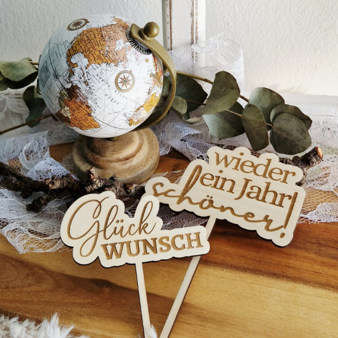 SVG Laserdatei Caketopper Geburtstag Gute Laune Mix Positive Good vibes inklusive Zahlen Kuchenstecker Pflanzenstecker SVG Datei – Bild 21