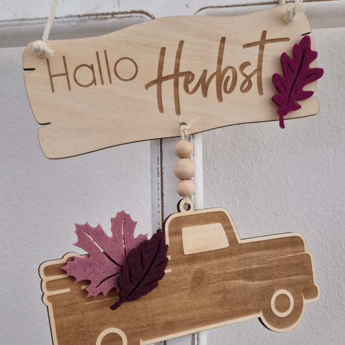 SVG Datei Herbst Truck Herbstdeko Türdeko Wanddeko Kürbisse Laserdatei Herbstzauber Herbstliebe Herbstvibes – Bild 10