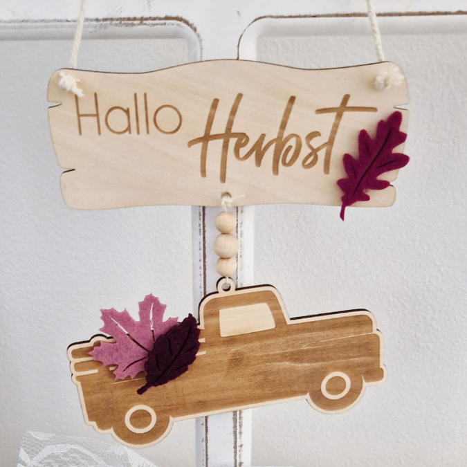 SVG Datei Herbst Truck Herbstdeko Türdeko Wanddeko Kürbisse Laserdatei Herbstzauber Herbstliebe Herbstvibes – Bild 9