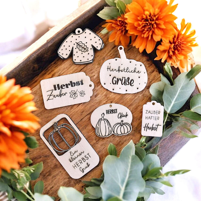 SVG Laserdatei Geschenkanhänger Herbst Kürbis Pilz Sweater weather Etiketten Tags SVG-Datei – Bild 13