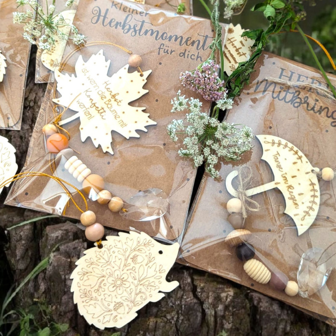 PRINT DRUCKVORLAGE PDF Verpackung Kleinigkeiten Geschenkkarte 2Designs Herbst Moment Herbst in der Tüte Tüten Inlay Printable zum ausdrucken – Bild 5